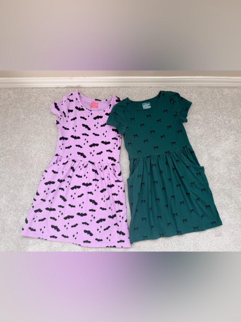 Bundle of 2 Girls Cat & Jack Dresses, size L 10/12